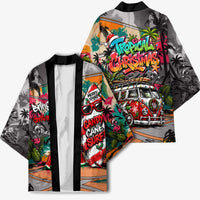 Tropical Christmas In July Candy Cane Surf Kimono Vibrant Street Art Beach Graffiti Graphic TS04 - Polynesian Pride