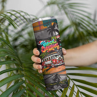 Tropical Christmas In July Candy Cane Surf Skinny Tumbler Vibrant Street Art Beach Graffiti Graphic TS04 - Polynesian Pride