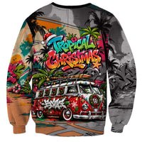 Tropical Christmas In July Candy Cane Surf Sweatshirt Vibrant Street Art Beach Graffiti Graphic TS04 - Polynesian Pride
