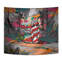 Tropical Christmas In July Candy Cane Surf Tapestry Vibrant Street Art Beach Graffiti Graphic TS04 - Polynesian Pride