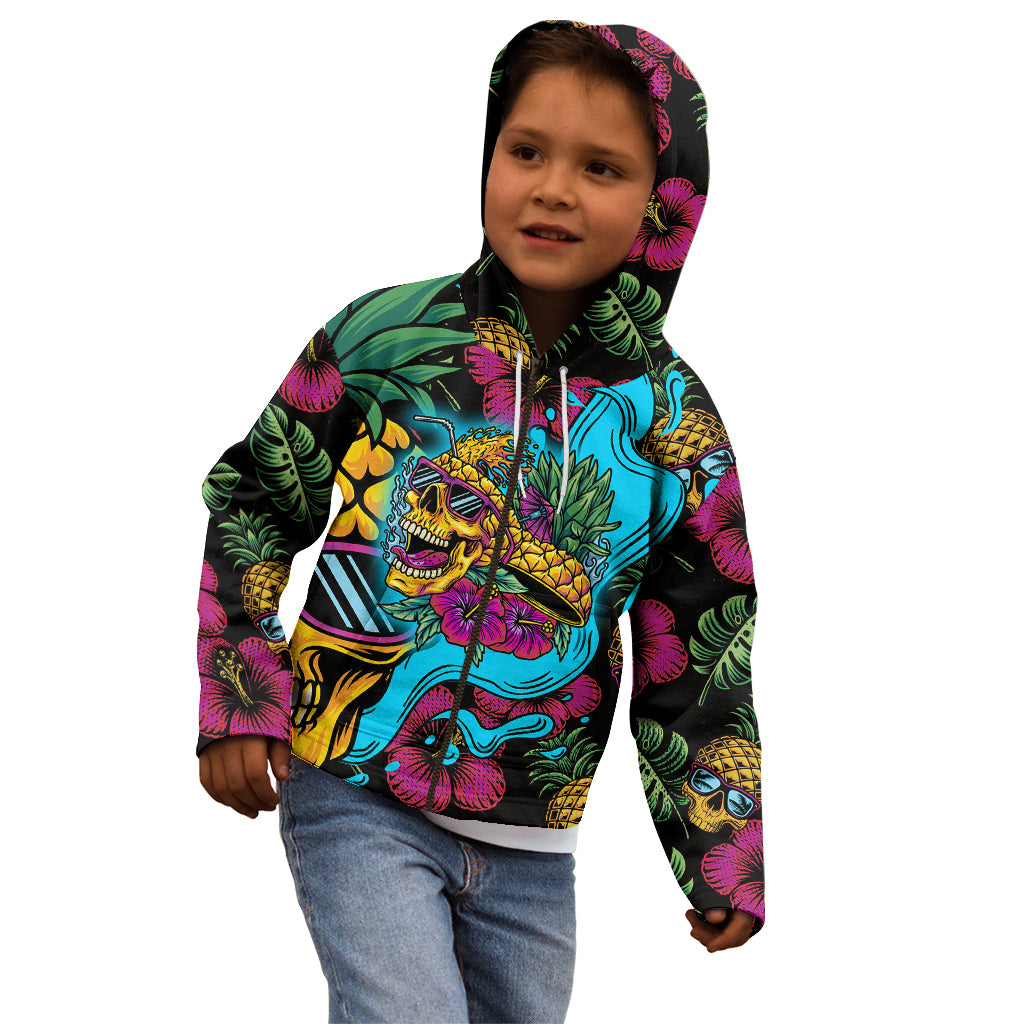 Pineapple Skull Kid Hoodie Sumer Time TS04 - Polynesian Pride