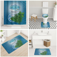 Micronesia Independence Day Bathroom Set FSM Patriotic Pacific Island Nan Madol Ruins Seabird Tropical