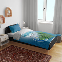 Micronesia Independence Day Bedding Set FSM Patriotic Pacific Island Nan Madol Ruins Seabird Tropical