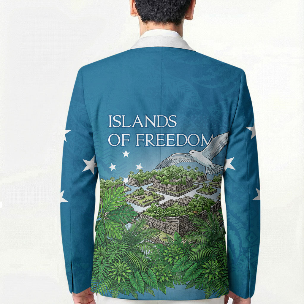 Micronesia Independence Day Blazer FSM Patriotic Pacific Island Nan Madol Ruins Seabird Tropical