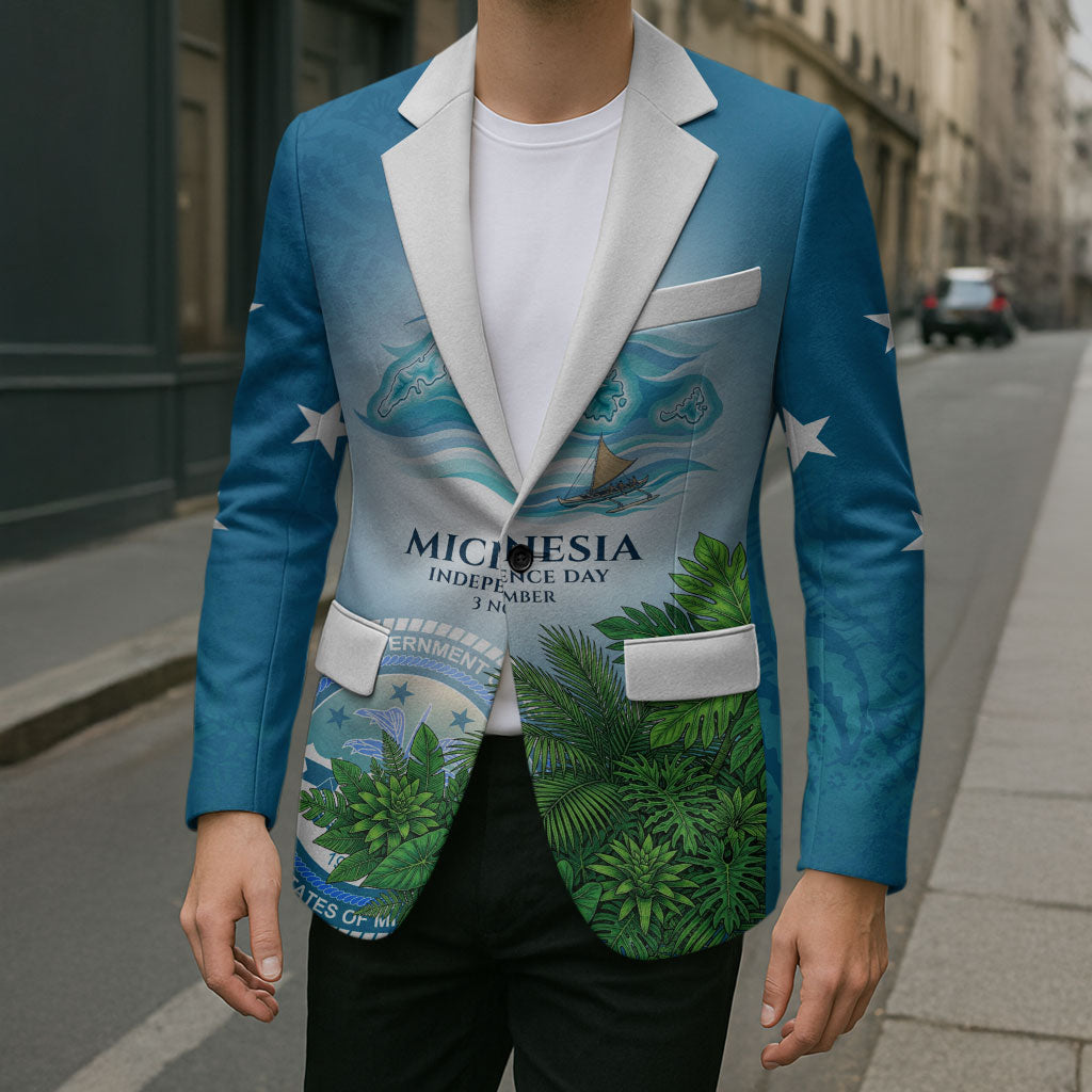 Micronesia Independence Day Blazer FSM Patriotic Pacific Island Nan Madol Ruins Seabird Tropical