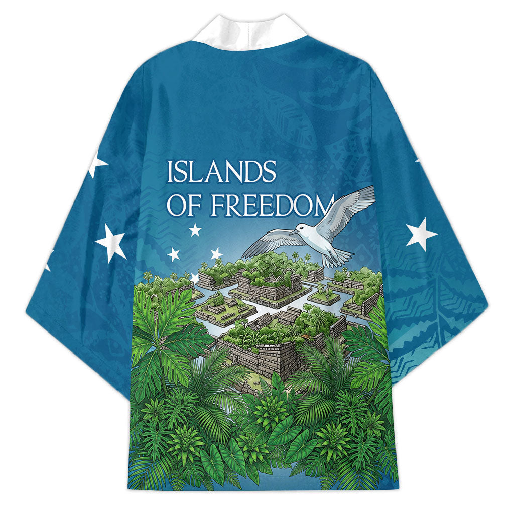 Micronesia Independence Day Kimono FSM Patriotic Pacific Island Nan Madol Ruins Seabird Tropical