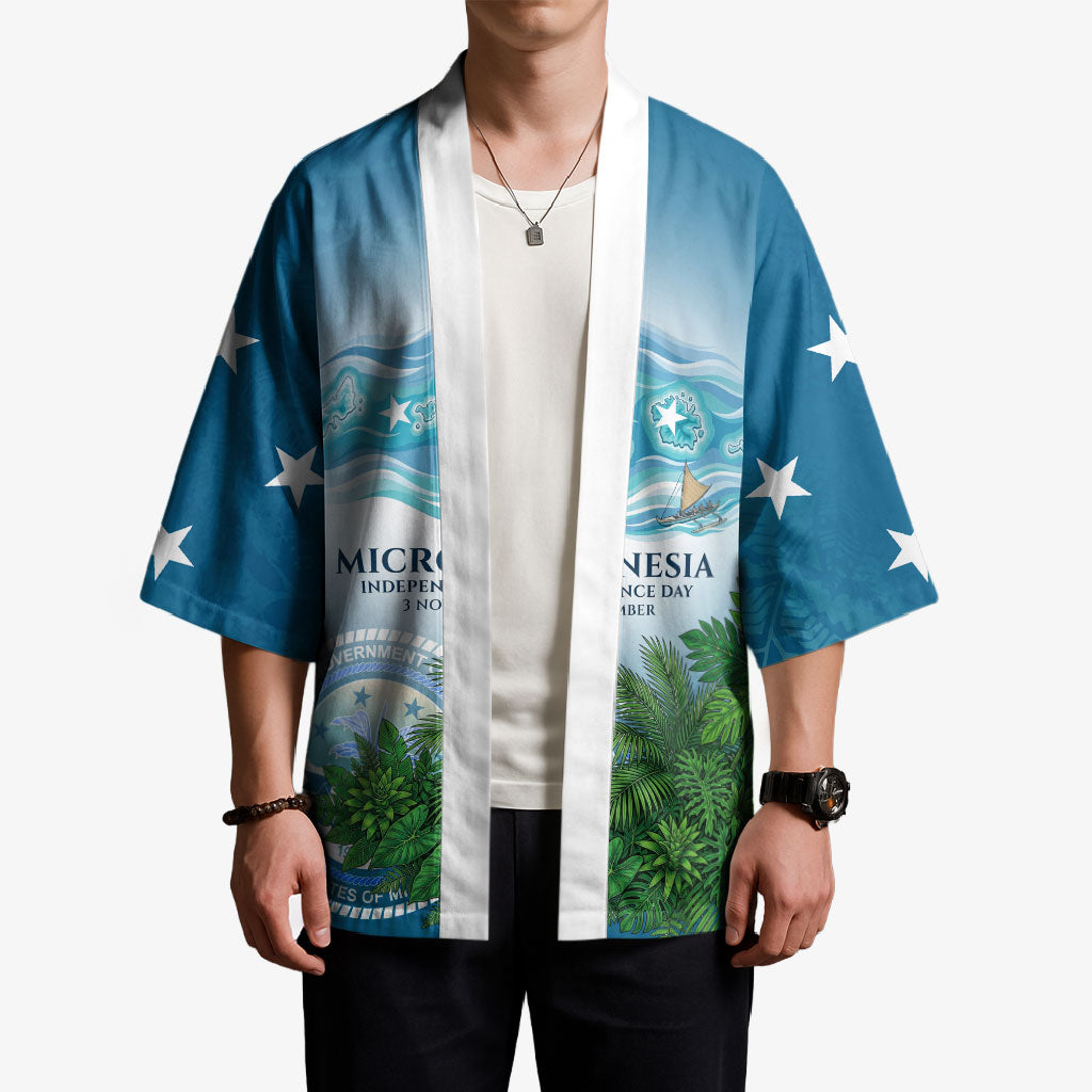 Micronesia Independence Day Kimono FSM Patriotic Pacific Island Nan Madol Ruins Seabird Tropical