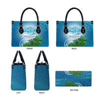 Micronesia Independence Day Leather Bag FSM Patriotic Pacific Island Nan Madol Ruins Seabird Tropical