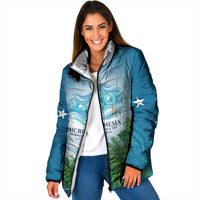 Micronesia Independence Day Padded Jacket FSM Patriotic Pacific Island Nan Madol Ruins Seabird Tropical