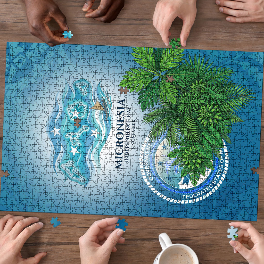 Micronesia Independence Day Puzzle FSM Patriotic Pacific Island Nan Madol Ruins Seabird Tropical