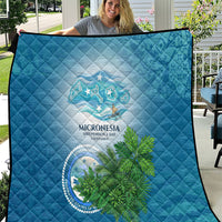 Micronesia Independence Day Quilt FSM Patriotic Pacific Island Nan Madol Ruins Seabird Tropical