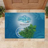 Micronesia Independence Day Rubber Doormat FSM Patriotic Pacific Island Nan Madol Ruins Seabird Tropical