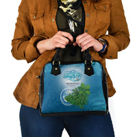 Micronesia Independence Day Shoulder Handbag FSM Patriotic Pacific Island Nan Madol Ruins Seabird Tropical