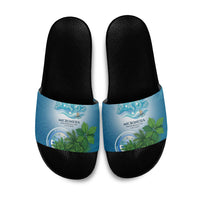 Micronesia Independence Day Slide Sandals FSM Patriotic Pacific Island Nan Madol Ruins Seabird Tropical