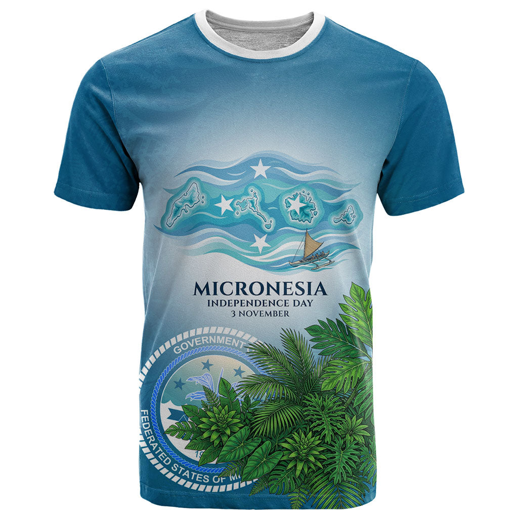Micronesia Independence Day T Shirt FSM Patriotic Pacific Island Nan Madol Ruins Seabird Tropical