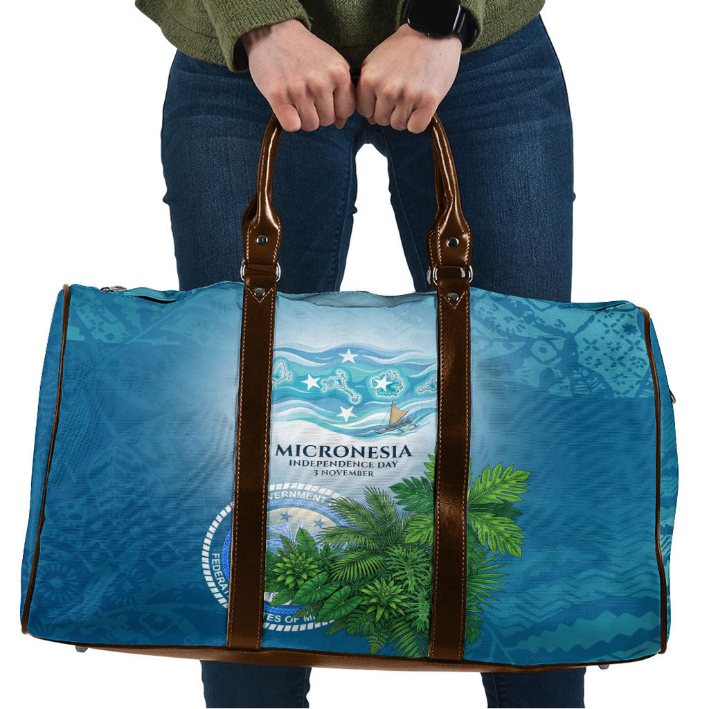 Micronesia Independence Day Travel Bag FSM Patriotic Pacific Island Nan Madol Ruins Seabird Tropical