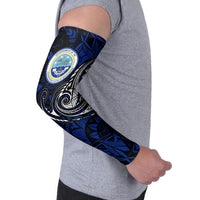 Micronesia Independence Day FSM Arm Sleeves Tribal Tattoo Pattern Flag Seal Heritage
