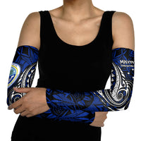 Micronesia Independence Day FSM Arm Sleeves Tribal Tattoo Pattern Flag Seal Heritage