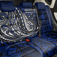 Micronesia Independence Day FSM Back Car Seat Cover Tribal Tattoo Pattern Flag Seal Heritage