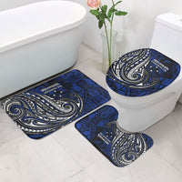 Micronesia Independence Day FSM Bathroom Set Tribal Tattoo Pattern Flag Seal Heritage