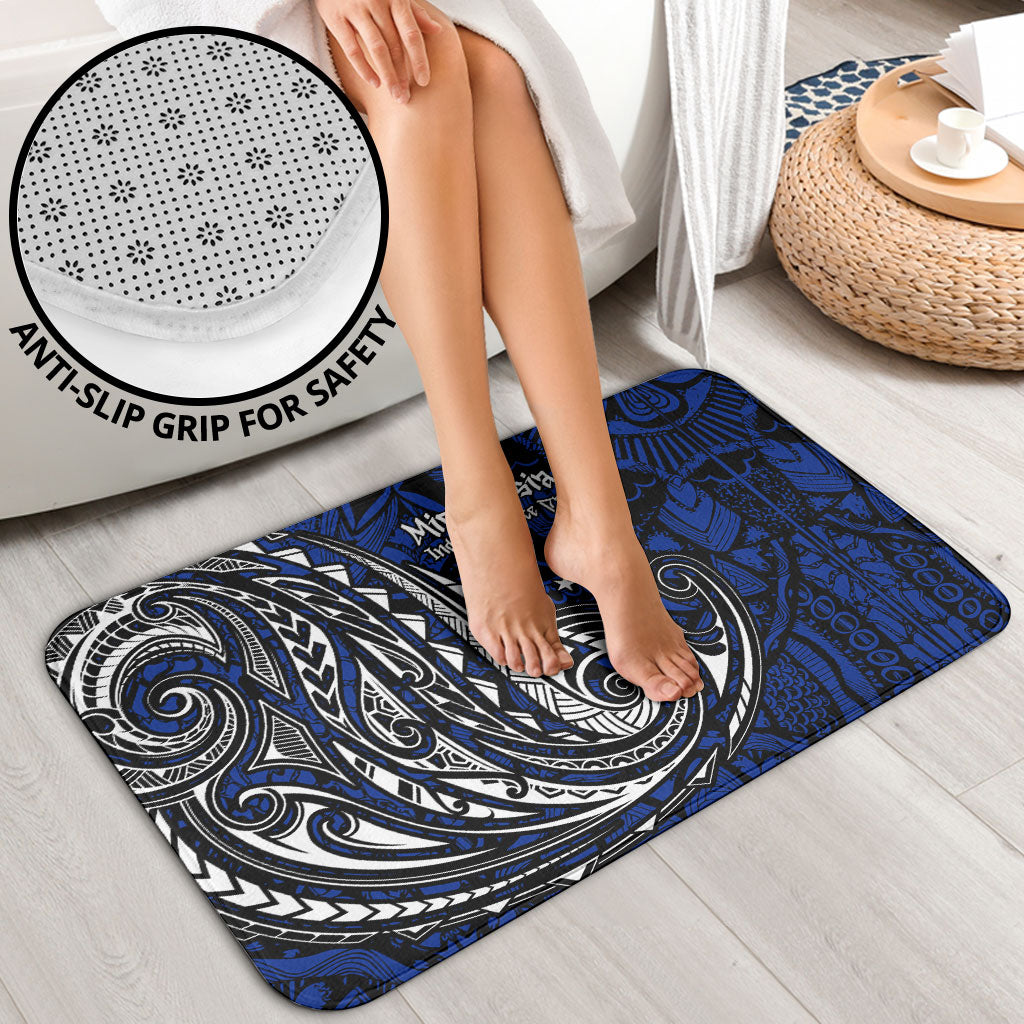 Micronesia Independence Day FSM Bathroom Set Tribal Tattoo Pattern Flag Seal Heritage