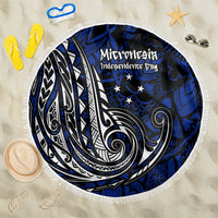 Micronesia Independence Day FSM Beach Blanket Tribal Tattoo Pattern Flag Seal Heritage