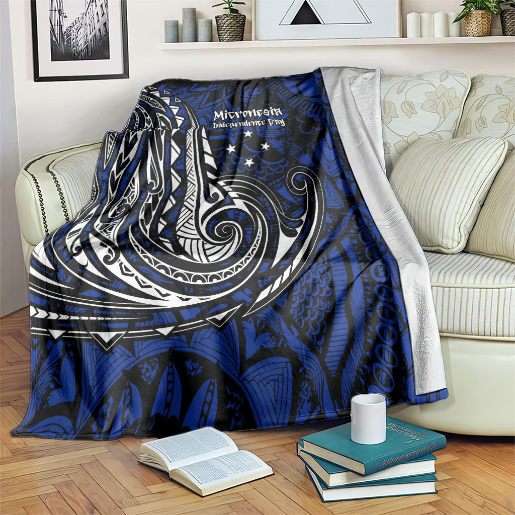 Micronesia Independence Day FSM Blanket Tribal Tattoo Pattern Flag Seal Heritage