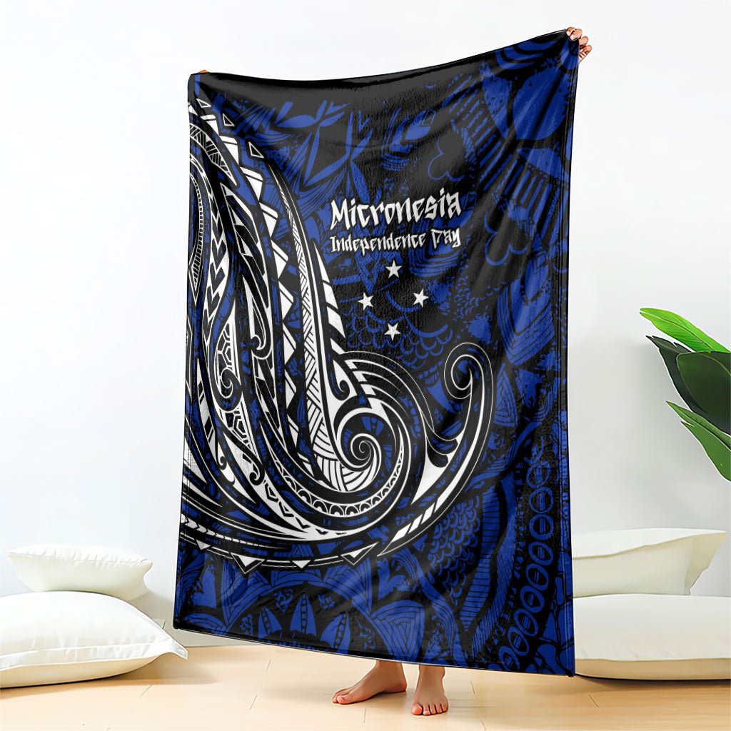 Micronesia Independence Day FSM Blanket Tribal Tattoo Pattern Flag Seal Heritage