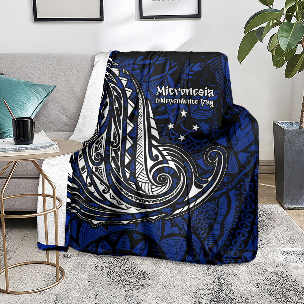 Micronesia Independence Day FSM Blanket Tribal Tattoo Pattern Flag Seal Heritage