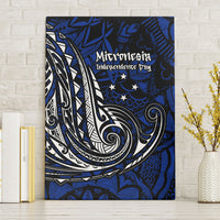 Micronesia Independence Day FSM Canvas Wall Art Tribal Tattoo Pattern Flag Seal Heritage