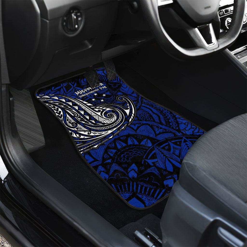 Micronesia Independence Day FSM Car Mats Tribal Tattoo Pattern Flag Seal Heritage