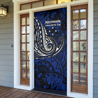 Micronesia Independence Day FSM Door Cover Tribal Tattoo Pattern Flag Seal Heritage