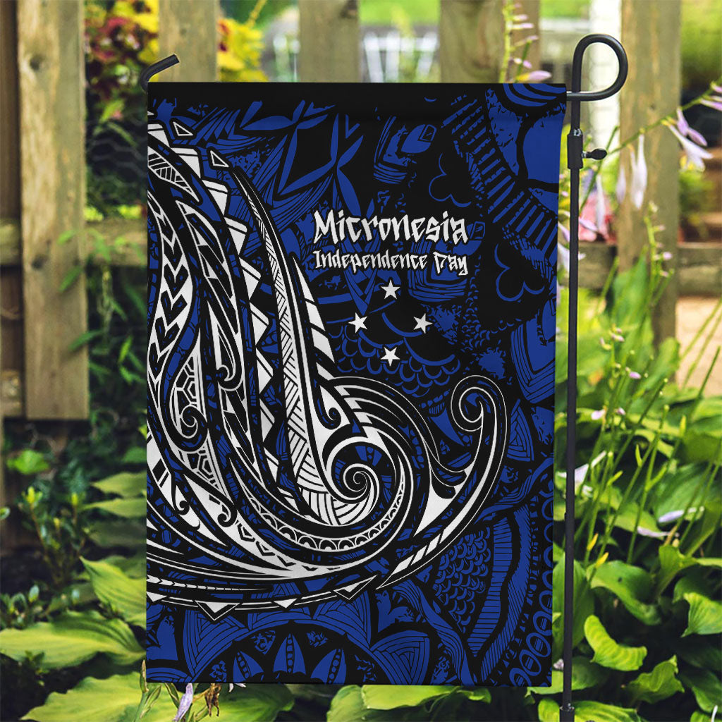 Micronesia Independence Day FSM Garden Flag Tribal Tattoo Pattern Flag Seal Heritage