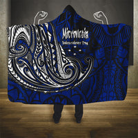 Micronesia Independence Day FSM Hooded Blanket Tribal Tattoo Pattern Flag Seal Heritage