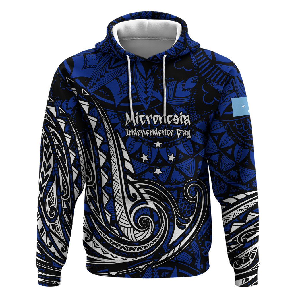 Micronesia Independence Day FSM Hoodie Tribal Tattoo Pattern Flag Seal Heritage