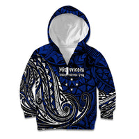 Micronesia Independence Day FSM Kid Hoodie Tribal Tattoo Pattern Flag Seal Heritage