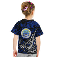 Micronesia Independence Day FSM Kid T Shirt Tribal Tattoo Pattern Flag Seal Heritage