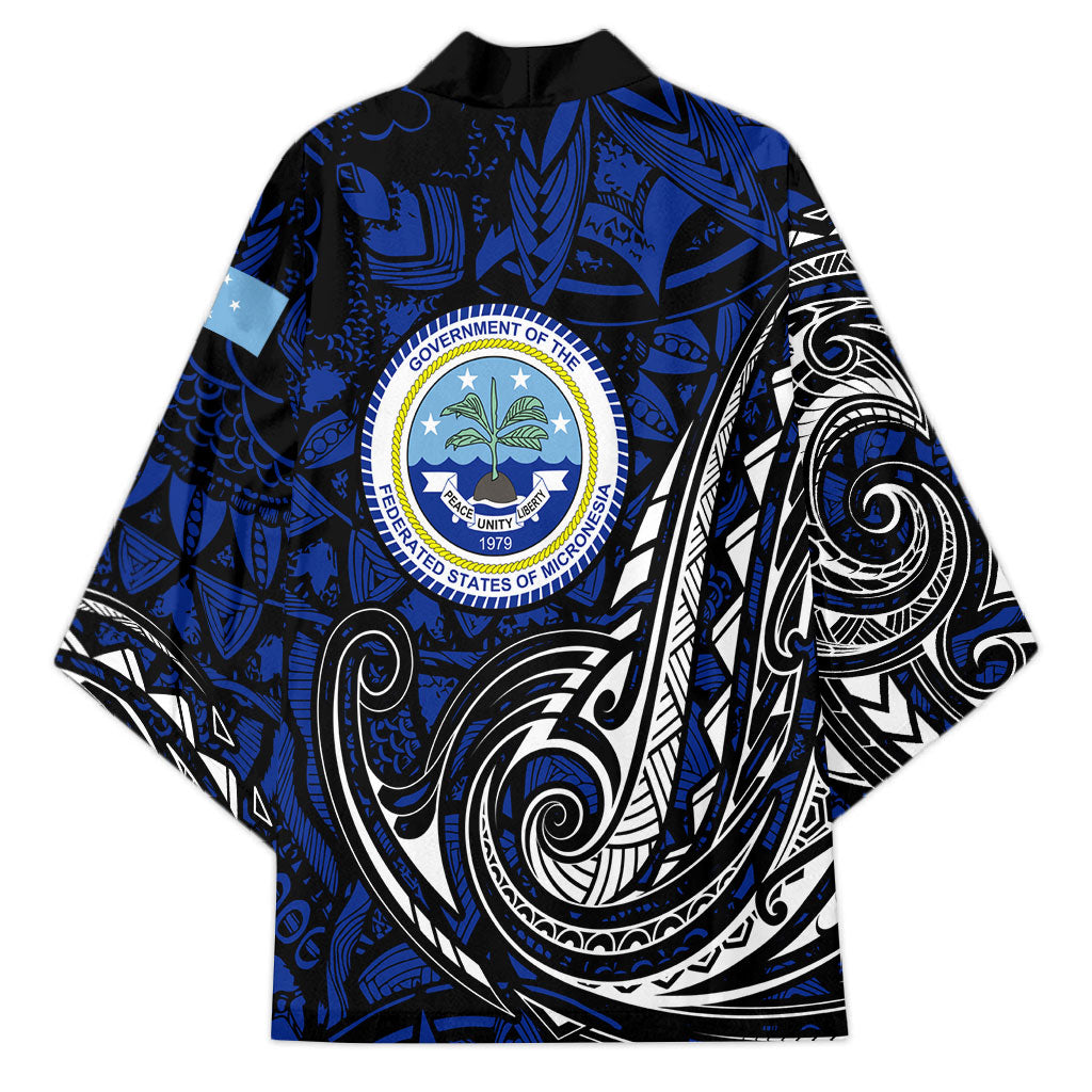 Micronesia Independence Day FSM Kimono Tribal Tattoo Pattern Flag Seal Heritage