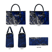 Micronesia Independence Day FSM Leather Bag Tribal Tattoo Pattern Flag Seal Heritage