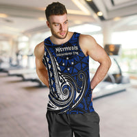 Micronesia Independence Day FSM Men Tank Top Tribal Tattoo Pattern Flag Seal Heritage