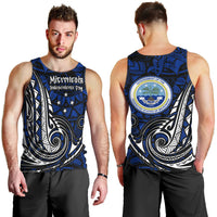 Micronesia Independence Day FSM Men Tank Top Tribal Tattoo Pattern Flag Seal Heritage
