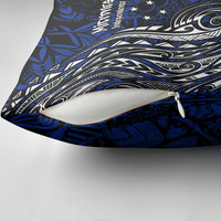 Micronesia Independence Day FSM Pillow Cover Tribal Tattoo Pattern Flag Seal Heritage