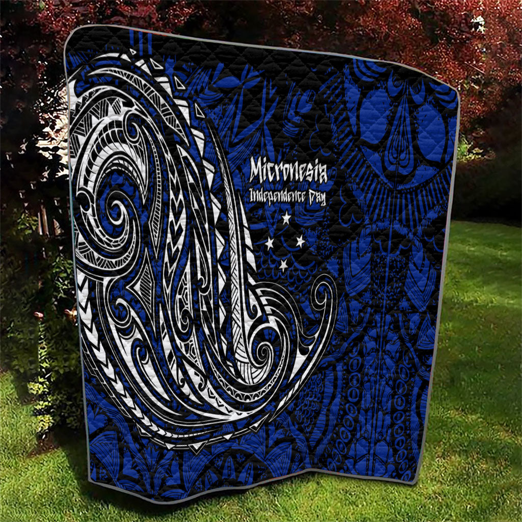 Micronesia Independence Day FSM Quilt Tribal Tattoo Pattern Flag Seal Heritage