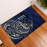 Micronesia Independence Day FSM Rubber Doormat Tribal Tattoo Pattern Flag Seal Heritage