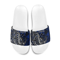 Micronesia Independence Day FSM Slide Sandals Tribal Tattoo Pattern Flag Seal Heritage