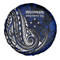 Micronesia Independence Day FSM Spare Tire Cover Tribal Tattoo Pattern Flag Seal Heritage