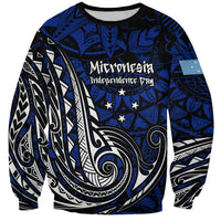 Micronesia Independence Day FSM Sweatshirt Tribal Tattoo Pattern Flag Seal Heritage