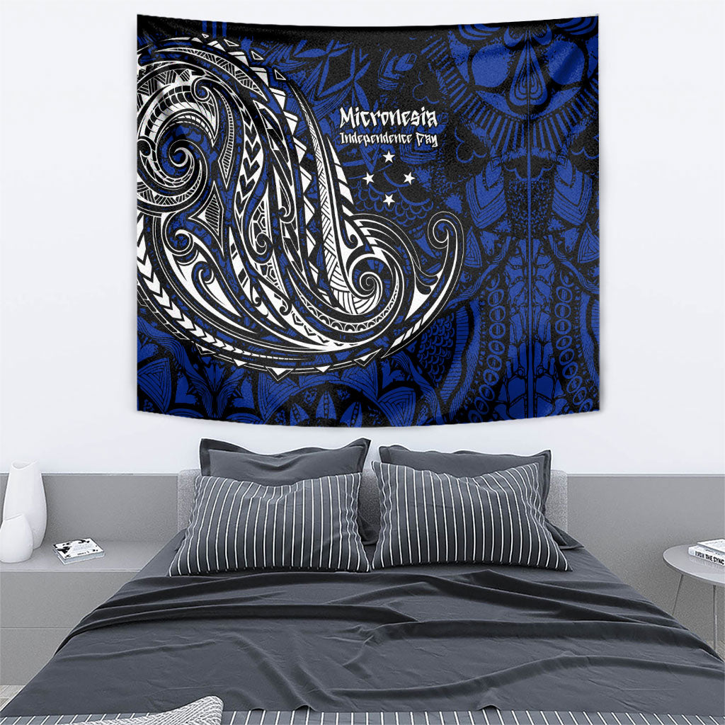 Micronesia Independence Day FSM Tapestry Tribal Tattoo Pattern Flag Seal Heritage