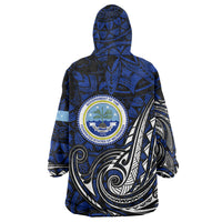 Micronesia Independence Day FSM Wearable Blanket Hoodie Tribal Tattoo Pattern Flag Seal Heritage