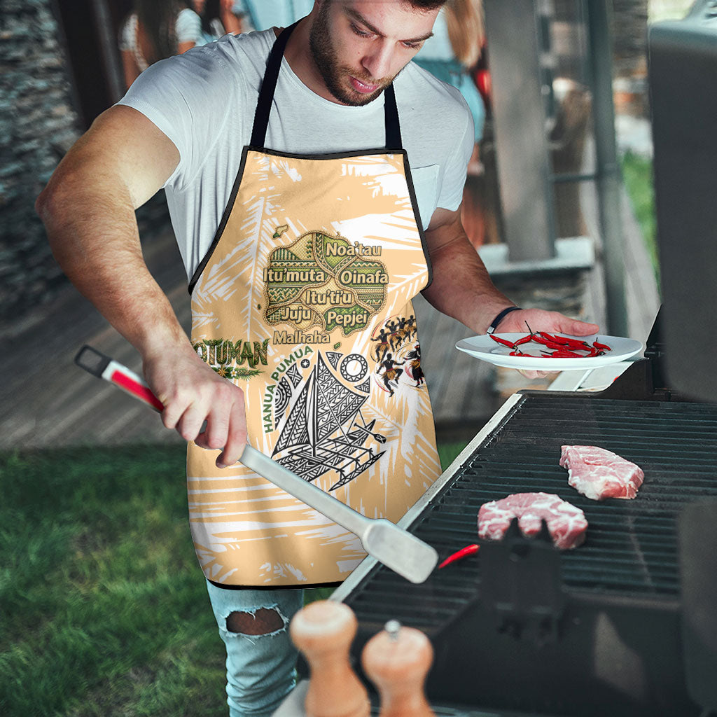 Rotuman Culture Island Pride Apron Traditional Polynesian Tribal Pattern With Island Map TS04 - Polynesian Pride